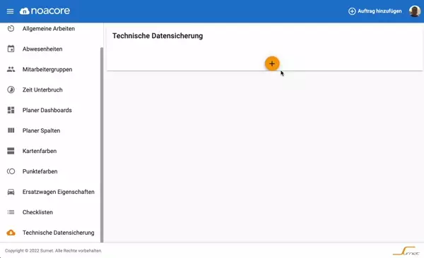 Technische Datensicherung erstellen